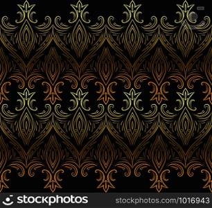 Seamless texture with a luxurious gold vintage pattern. Vector background for your creativity. Seamless texture with a luxurious gold vintage pattern. Vector b