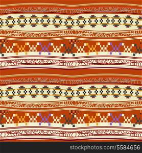 Seamless texture with abstract Mexican pattern