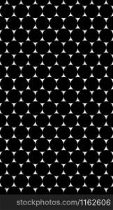 Seamless texture with black and white pattern of circles for your creativity