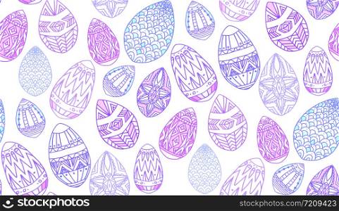 Seamless texture with delicate doodle easter eggs. Vector background for your design. Seamless texture with delicate doodle easter eggs. Vector backgr