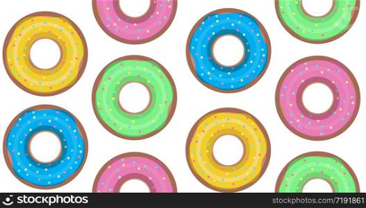 Seamless texture with donuts. Vector background for cards, scrapbooking, cards and your creativity. Seamless texture with donuts. Vector background for cards, scrap