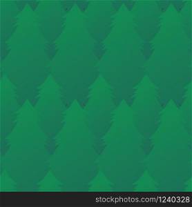 Seamless texture with green fir trees in a row. Vector pattern for wrapping paper, wallpaper, fabric and your design. Seamless texture with green fir trees in a row. Vector pattern f