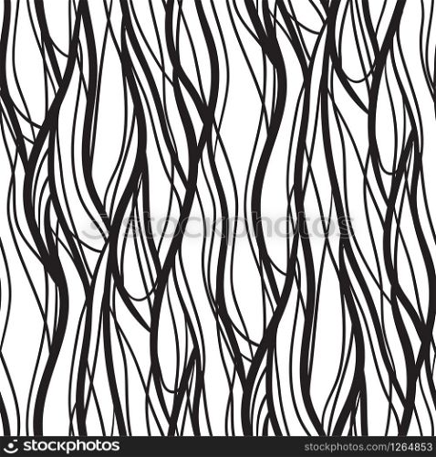 Seamless texture with intertwined wavy lines. Spurts of flame. Vector background for your creativity. Seamless texture with intertwined wavy lines. Vector background