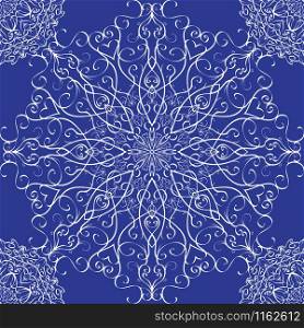 Seamless texture with lace snowflake for your creativity