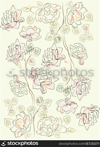 seamless texture with roses