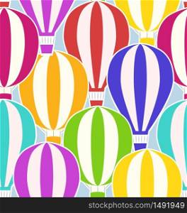 Seamless texture with stickers hot air balloons. Vector children&rsquo;s background for your creativity. Seamless texture with stickers hot air balloons. Vector children