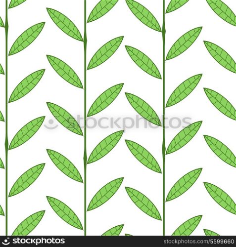 Seamless texture with the image of bamboo. Green. Eco