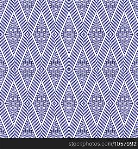 seamless Thai pattern, blue and white modern shape for design, porcelain, ceramic tile, texture, wall, paper and fabric, vector illustration