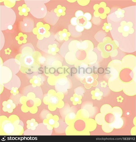 Seamless tile-able spring background - vector wrapping paper pattern