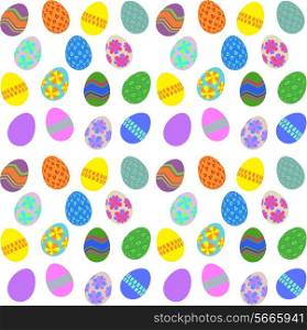 Seamless tile background of colourful Easter eggs