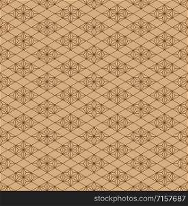 Seamless traditional geometric Japanese ornament.Brown colors lines and background.Thick lines.. Seamless traditional Japanese ornament.Brown colors lines and background.
