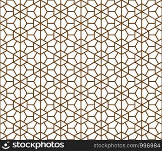 Seamless traditional Kumiko pattern in color lines of medium thickness. Seamless traditional Kumiko pattern