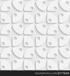 Seamless Triangle and Circle Pattern. Vector Soft Background. Regular White Texture. Seamless Triangle and Circle Pattern