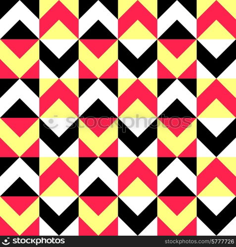Seamless Triangle and Square Pattern. Vector Regular Texture. Seamless Triangle and Square Pattern