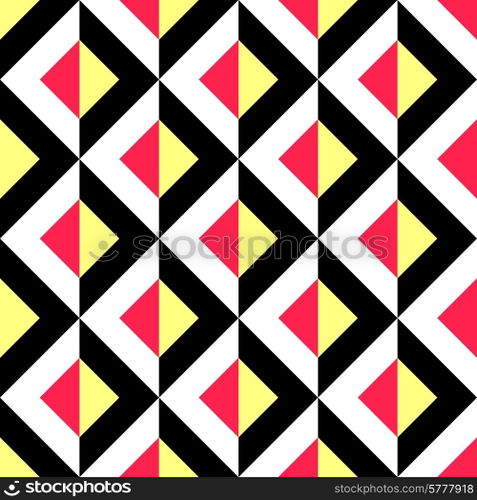 Seamless Triangle and Square Pattern. Vector Regular Texture. Seamless Triangle and Square Pattern