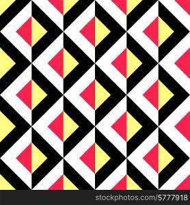 Seamless Triangle and Square Pattern. Vector Regular Texture. Seamless Triangle and Square Pattern