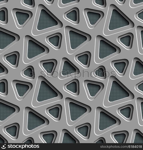 Seamless Triangle Pattern. Abstract Gray Background. Vector Regular Texture. Seamless Triangle Pattern