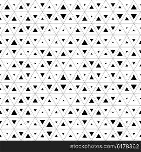 Seamless Triangle Pattern. Abstract Monochrome Background. Vector Regular Texture. Seamless Triangle Pattern
