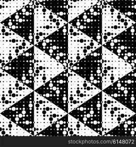 Seamless Triangle Pattern. Vector Black and White Background. Seamless Triangle Pattern