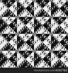 Seamless Triangle Pattern. Vector Black and White Background. Seamless Triangle Pattern