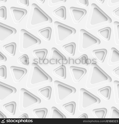 Seamless Triangle Pattern. Vector Soft Background. Regular White Texture. Seamless Triangle Pattern