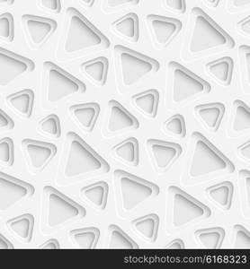 Seamless Triangle Pattern. Vector Soft Background. Regular White Texture. Seamless Triangle Pattern