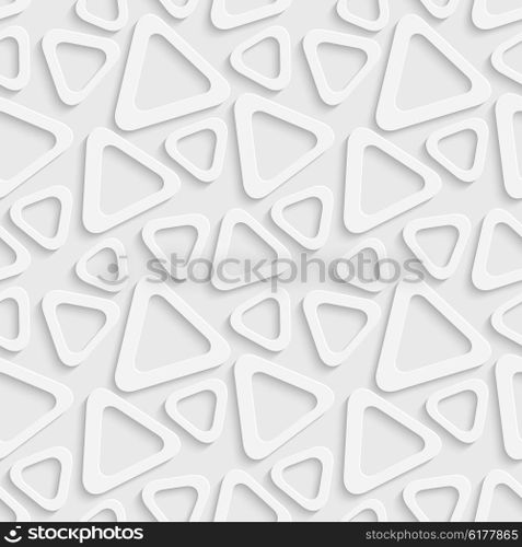 Seamless Triangle Pattern. Vector Soft Background. Regular White Texture. Seamless Triangle Pattern