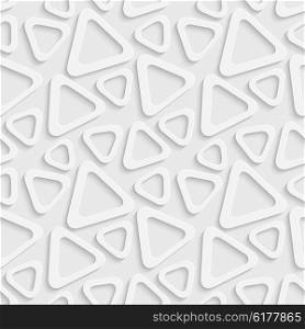 Seamless Triangle Pattern. Vector Soft Background. Regular White Texture. Seamless Triangle Pattern
