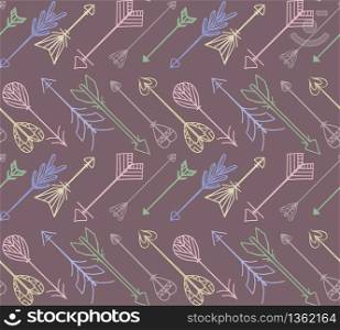 Seamless tribal texture with arrows. Vector background for your design. Seamless tribal texture with arrows. Vector background for your