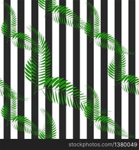 seamless tropical vintage palm pattern on zebra background