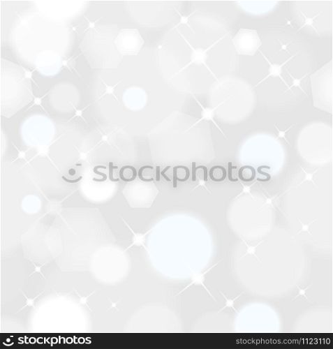 Seamless vector abstract Christmas background with lights sparkle with soft bokeh, illustration pattern of defocused light circles randomly scattered across screen. Soft illumination.