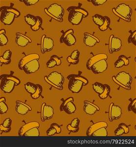 Seamless vector acorn pattern