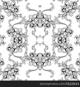 Seamless vector background. Baroque pattern. Design element.