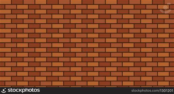Seamless vector background of brown brick wall