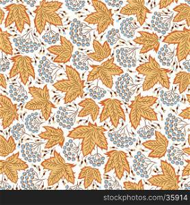 Seamless vector background pattern in traditional folk floral ornament. Ethnic template for fabric, textile, cloth, print, greeting card, wallpaper.