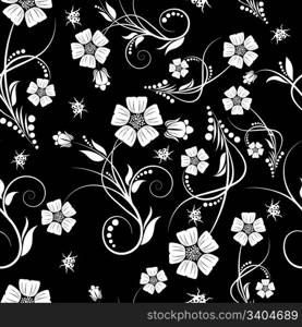 Seamless vector floral background. For easy making seamless pattern just drag all group into swatches bar, and use it for filling any contours.