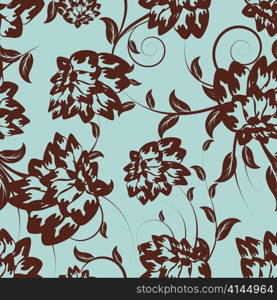 Seamless vector floral pattern. For easy making seamless pattern just drag all group into swatches bar, and use it for filling any contours.