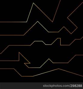 Seamless vector futuristic dark iron techno texture. Golden abstract electron energy line on brushed black background. Power vein light tech.. Golden abstract electron energy line on brushed black background. Power vein light tech