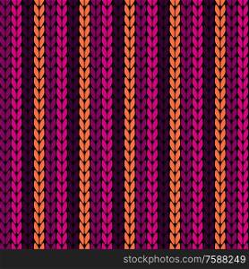 Seamless vector knitting pattern illustration