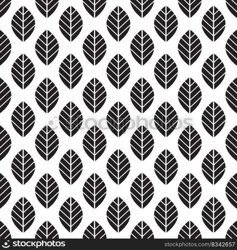 Seamless vector leaf pattern background