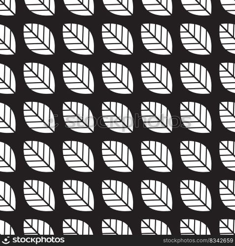 Seamless vector leaf pattern background