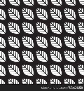 Seamless vector leaf pattern background