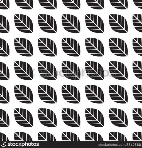 Seamless vector leaf pattern background