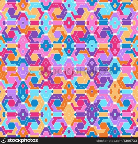 Seamless vector pattern. Geometric abstract background. Stock color texture.