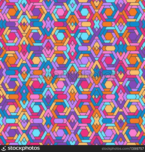 Seamless vector pattern. Geometric abstract background. Stock color texture.