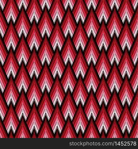 Seamless vector pattern of repetitive elements with different brightness of red color