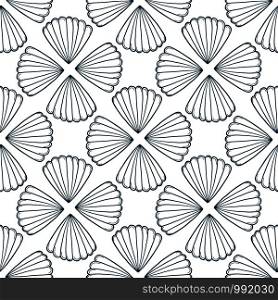 Seamless vector pattern. Simple abstract background. Illustration for wrapping paper, textile design. Decorative pattern with seashells. Seamless vector pattern. Simple abstract background. Illustration for wrapping paper, textile design. Decorative pattern with seashells.