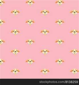 Seamless vector pattern with chihuahua. 