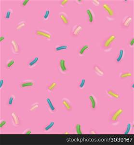Seamless vector pattern with pink donut glaze. Seamless vector pattern with pink donut glaze. Cream for dessert illustration