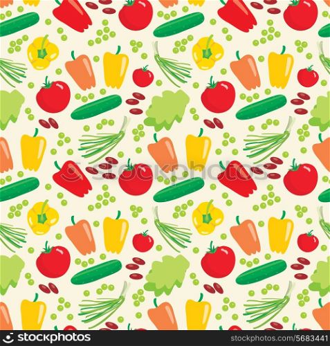 Seamless vegetables pattern